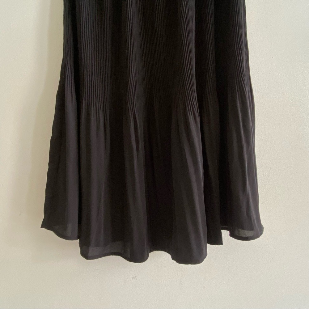 NEW! Adrianna‎ Papell Black Maxi Skirt Pleated M - Picture 4 of 5